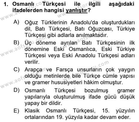 aöf osmanlı türkçesi 1 pdf